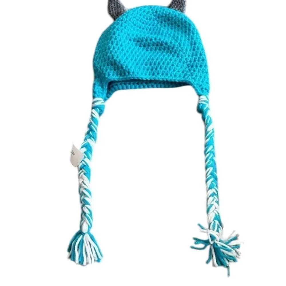 Handmade knit hat Rosie for child cute monster